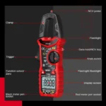 HT206 Digital Clamp Meter AC DC Current NCV Multimeter Pinza Amperimetrica True RMS Capacitance Ohm Hz Temperature Voltage Test - Image 4