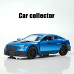 Alloy Simulation Die-Cast Pull-Back Toy Car, Blue, Gray, and Black Sports Car Models, Supercar Model, 1:43 Scale, Double-Door Simulation Design, Exquisite Replica, Glossy Paint Finish, Suitable for Children and Adults, Collection, Birthday/Decoration/Gift for Men - Image 6