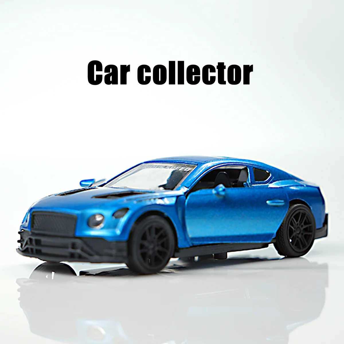 kf-S3367fce1e8b94b4aa59cbe48f658fa89c Alloy Simulation Die-Cast Pull-Back Toy Car, Blue, Gray, and Black Sports Car Models, Supercar Model, 1:43 Scale, Double-Door Simulation Design, Exquisite Replica, Glossy Paint Finish, Suitable for Children and Adults, Collection, Birthday/Decoration/Gift for Men - Image 6