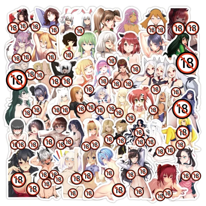 50Pcs Customized Cartoon Sexy Stickers Attractive Posture, Indescribable Decorative Patterns, Very Powerful Hidden Resources - Image 6