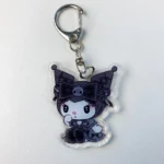 Sanrio Kawaii Kuromis Melodys Gothic Dark Style Keychain Accessories Couple Cartoon Acrylic Pendant Backpack Decoration Kdis Toy - Image 4