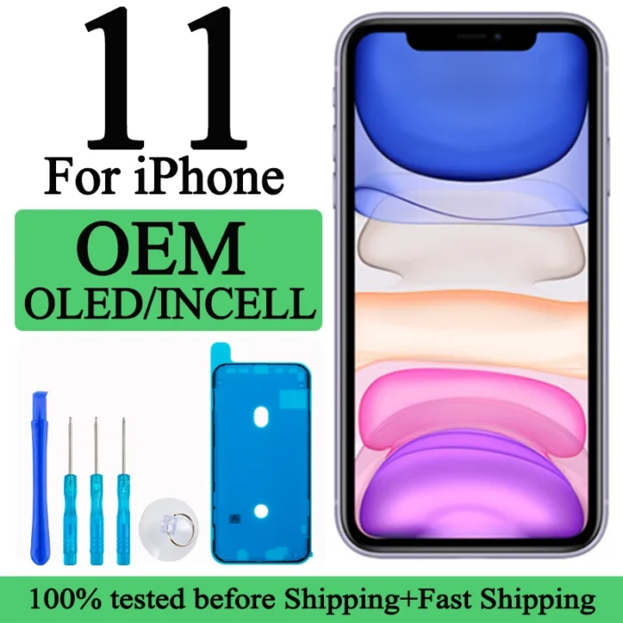 100% Tested Lcd For iPhone 11 Display 3D Touch Screen Replacement with Metal Frame Full FHD Durable Easy to Install Factory Lcd - Image 1