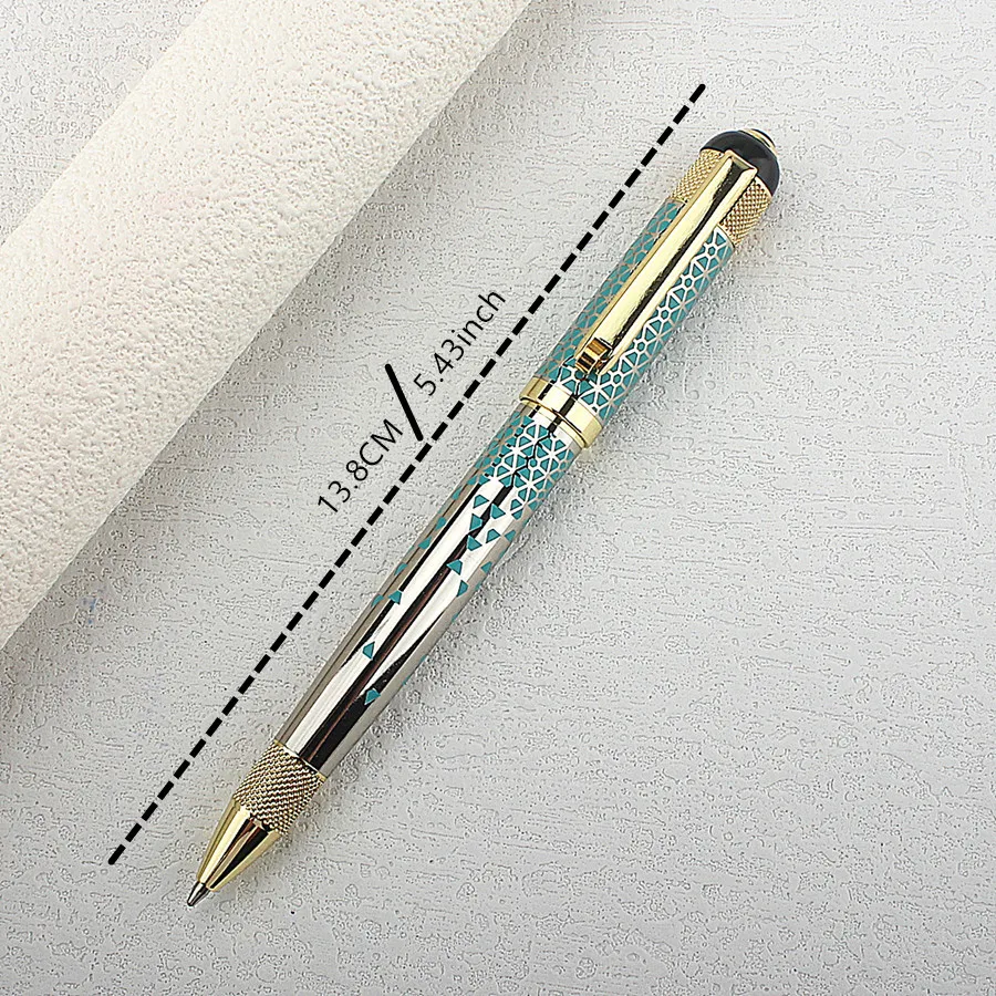 kf-S3d54e09dba2546f6b53fcc1c148b540bQ Luxury Mesh Carving Metal Ballpoint Pens School Business Office Signature Roller Pen Writing Student Stationery Supplies - Image 2