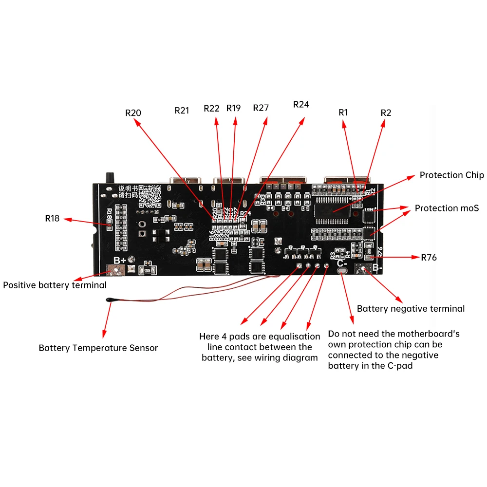 kf-S3dfc16cd283049b0b9218c5835e03f37N QC3.0 PD2.0 LED 4 Port USB 3S 4S 5S 65W 100W Micro/Type-C USB Mobile Power Bank 18650 Charging Module Circuit Protection - Image 5