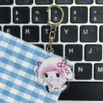 Cartoon Kuromi Melody, niche dark style acrylic keychain, cute girl's heart, Sanrio couple pendant, accessory, small gift - Image 6