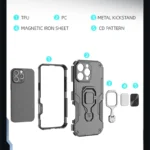 Anti-Slip Phone Case For Vivo iQOO Z10 Turbo Pro Magnetic Suction Stand Phone Holder Back Cover For Vivo iQOO Z10 Turbo Pro Case - Image 3