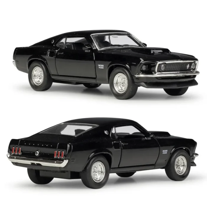 1/36 Ford Mustang Boss 429 Toy Car For Children Welly Diecast Vehicle Miniature Pull Back Free Wheels Collection Gift For Boys - Image 4