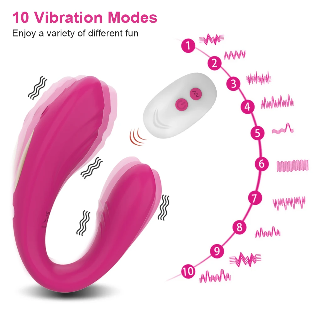 kf-S44d2c2bbc28c48b3880373c7422f3a4dw Erotic Wireless Remote Control Clitoris Vibrator U Shape Dildo G Spot Clitoris Stimulat Vibrator Sex Toy for Women Adult Couples - Image 2