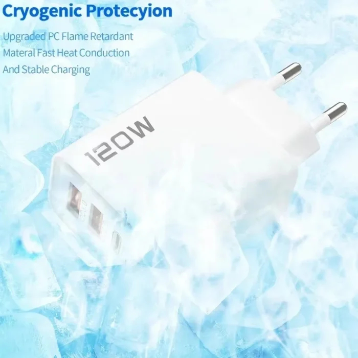 120W 4 Port USB Type C Charger Fast Charging Data Cable USB Phone Charger Adapter for Samsung IPhone Xiaomi Huawei Wall Charger - Image 6
