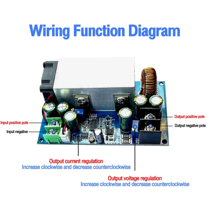 600W Adjustable DC-DC Buck Converter Module 12-75V to 2.5-60V Step Down Constant Voltage Regulator Constant Current Power Supply - Image 5