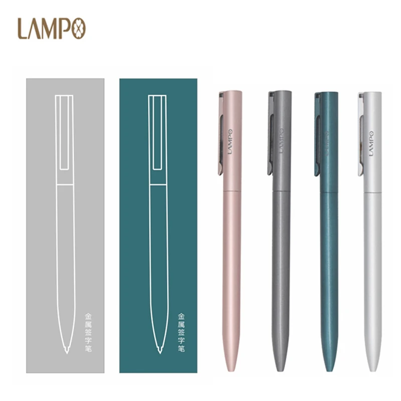 kf-S4be1800b14e849219afeaa7912ffda49F Lampo Metal Gel Pen Mijia Sign Pens 0.5MM Black Ink Rollerball Canetas Gel Pучка for Business Office Stationery Supplies - Image 1