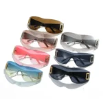Trendy Shades Frameless Eyewear Sun Glasses Y2K Sunglasses for Women Wrap Around Punk Sport Sunglasses - Image 2
