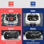 1/32 Nissan Skyline GTR R34 JDM Toy Car Model Diecast Vehicle Miniature Sound & Light Pull Back Collection Gift Children Boy - Image 6