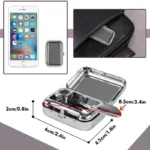 1/2 Pcs Car Portable Mini Metal Ashtray with Lockable Lid Desktop Ashtray Pocket Ashtray Men's Gift - Image 6