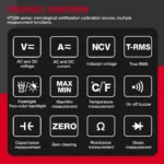 HT206 Digital Clamp Meter AC DC Current NCV Multimeter Pinza Amperimetrica True RMS Capacitance Ohm Hz Temperature Voltage Test - Image 2
