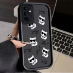 Little White Cat Case for Samsung Galaxy S25 Ultra Plus S24 S23 S22 S21 S20 FE A73 A72 A71 A56 A55 A54 5G A52 A52S A51 4G Cover - Image 3