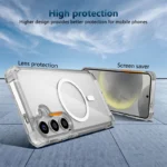 Shockproof Armor Transparent Case For Samsung Galaxy S25 S24 S23 S22 Note 20 Ultra Plus FE S24FE S23FE For Magsafe Charge Covers - Image 6