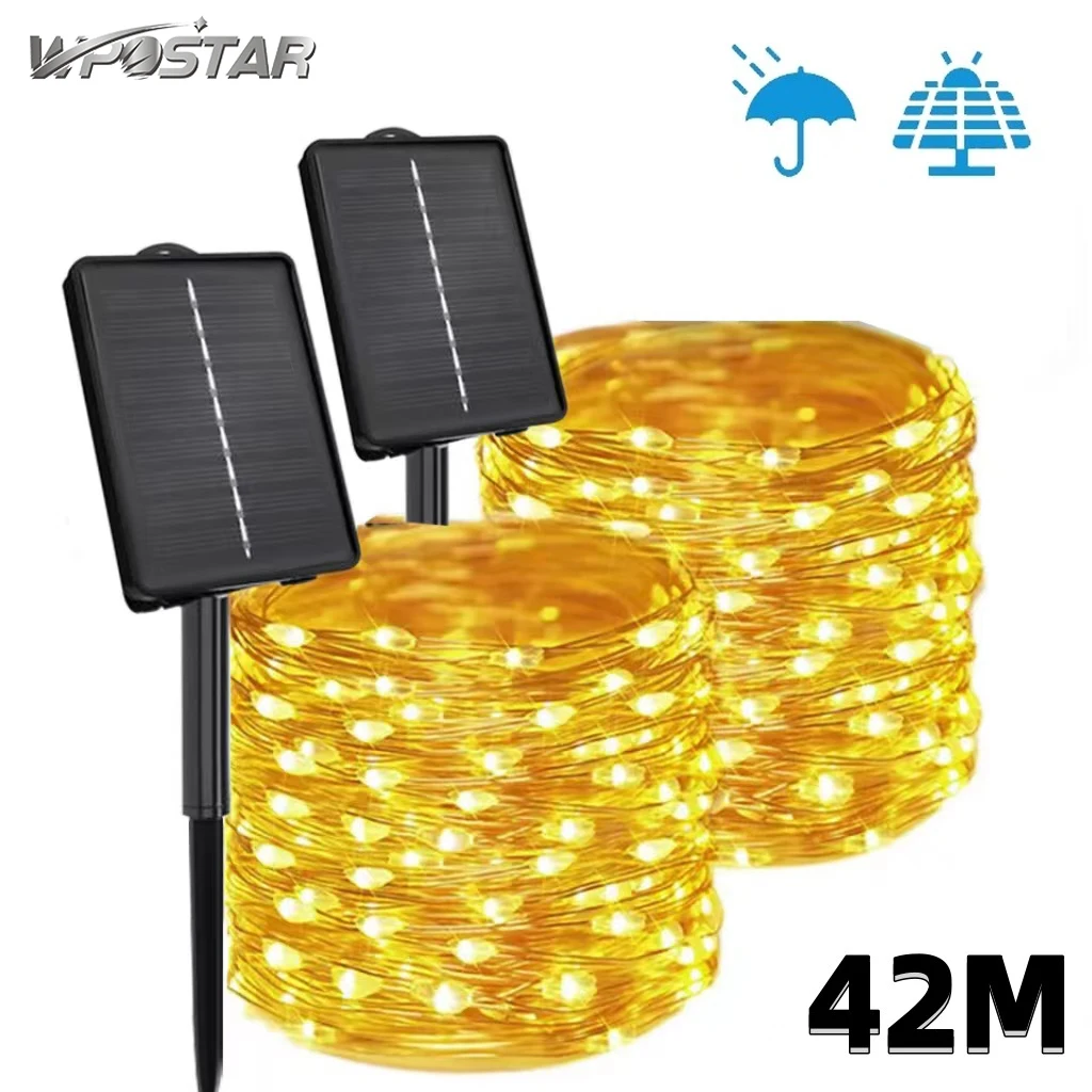 kf-S5da11ec314de46379a1b3adbe06db75ev 100/200 Leds Solar Fairy Light Outdoor Garland Solar Lamp for Courtyard Christmas Tree Garden Waterproof - Image 1
