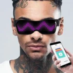 Bluetooth LED Colourful Glasses Halloween Rave Dance Concert Supplies DIY Glowing Bluetooth App Control Glasses For Men Women - Image 3