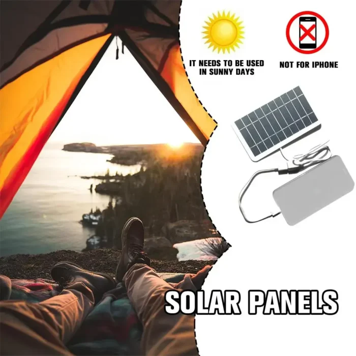 Portable Solar Panel 5V 2W Solar Plate With USB Safe Charge Stabilize Battery Charger for Power Bank Phone Outdoor Camping Home - Image 3