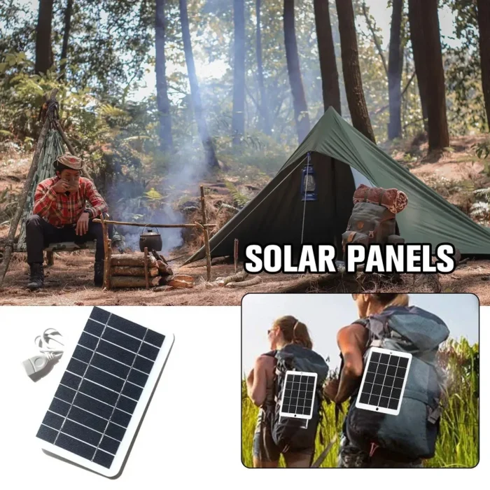 Portable Solar Panel 5V 2W Solar Plate With USB Safe Charge Stabilize Battery Charger for Power Bank Phone Outdoor Camping Home - Image 4
