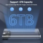 USB3.1 External HDD Case 2.5 Inch Clear Hard Drive Enclosure Fast 5Gbps USB to Micro Type-C SATA HDD SSD Harddisk Storage Case - Image 3