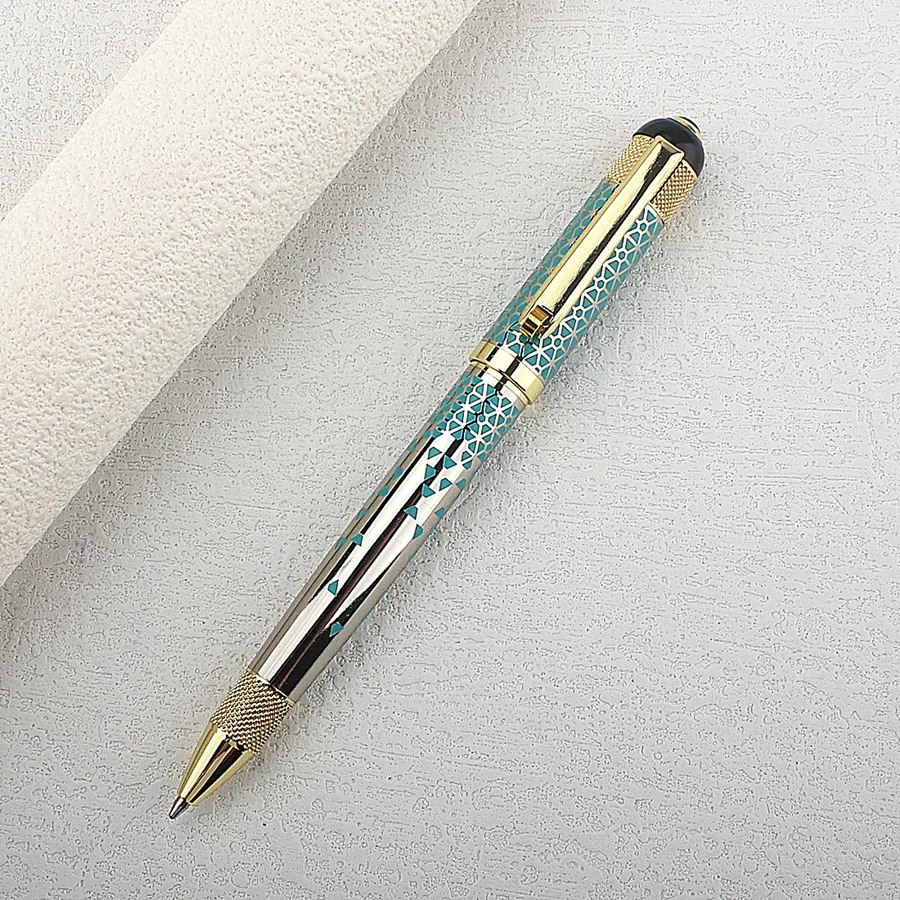 kf-S672447c8d1464e2bb570ea95496577fad Luxury Mesh Carving Metal Ballpoint Pens School Business Office Signature Roller Pen Writing Student Stationery Supplies - Image 5