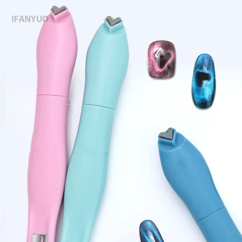 kf-S68c5534d022b45bfadf48a45e7af8b6aO 3D Love Heart Nail Magnet 3in1 Cat Eye Effect Double Line Moon Snake Pattern French Nail UV Attraction Magnetic Stick Manicure - Image 4