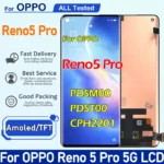 6.55" AMOLED/TFT For Oppo Reno5 Pro LCD Display Screen Touch Panel Digitizer For Reno 5 Pro 5G PDSM00 PDST00 CPH2201 Display