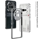 Metal Frame Bumper Phone Case For Nothing Phone 3A 3APro Aviation Aluminum Alloy Armor Hollow Heat Dissipation Shockproof Cover - Image 3