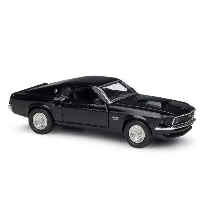 1/36 Ford Mustang Boss 429 Toy Car For Children Welly Diecast Vehicle Miniature Pull Back Free Wheels Collection Gift For Boys - Image 6