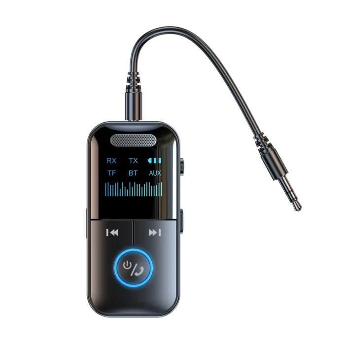 4 IN 1 Bluetooth 5.4 Audio Adapter 3.5mm Aux Wireless Music Receiver Transmitter TF Card Player with Mic For Speaker PC TV Car - Image 2
