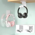 Universal Headphone Stand No Punching Plastic Wall Mount Hanger Under Desk Headset Rack Holder Support for Gaming Earphone