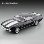 Diecast 1:32 Scale Camaros SS alloy sports car model with sound and light Pullback metal toy car gift children boy miniature - Image 3
