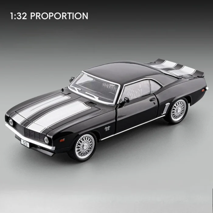 Diecast 1:32 Scale Camaros SS alloy sports car model with sound and light Pullback metal toy car gift children boy miniature - Image 3