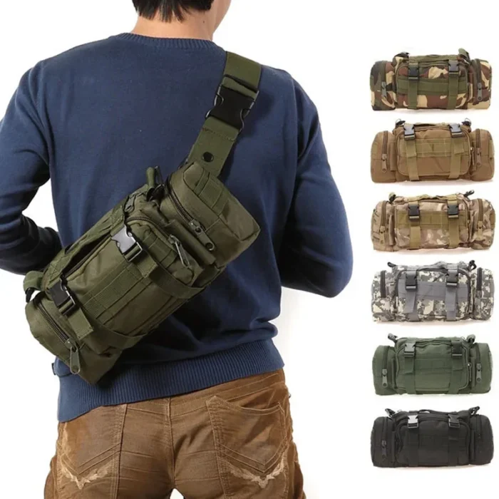 Camouflage Tactical Sling Bag Outdoor Shoulder Fishing Waist Pack for Cycling Lure Camera Gear Multi Purpose Tool Handbag Men - Image 2
