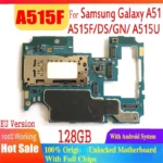 For Samsung Galaxy A51 Unlocked Motherboard A515F/ A515DS/ A515GN Mainboard With Chips Android OS Support Logic Board