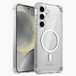 Shockproof Armor Transparent Case For Samsung Galaxy S25 S24 S23 S22 Note 20 Ultra Plus FE S24FE S23FE For Magsafe Charge Covers - Image 2