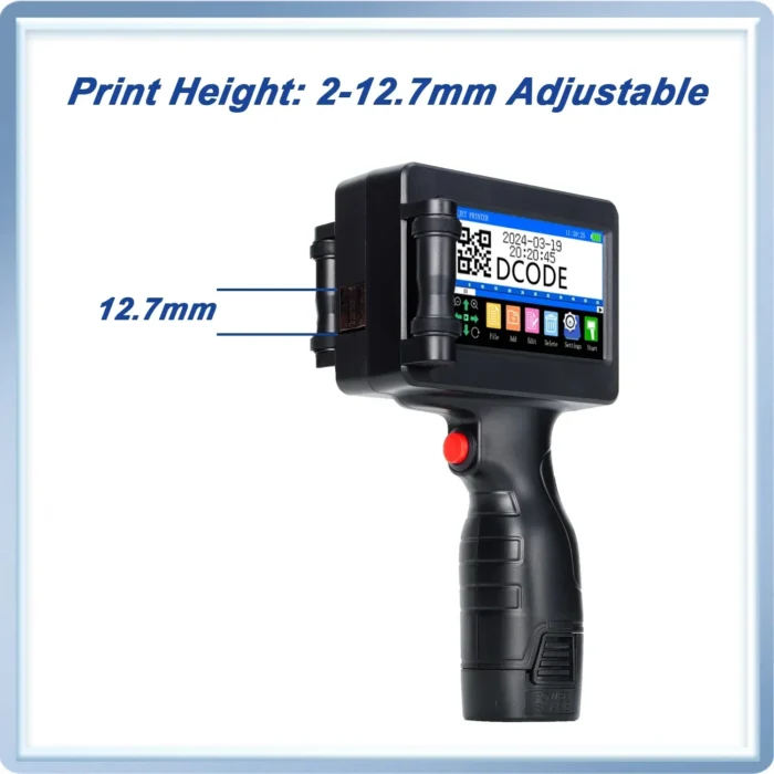 DCODE 1755PLUS 12.7mm Portable Printers Handheld Inkjet Printer Text QR Barcode Batch Number Logo Image Date Printing Machine - Image 2