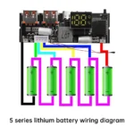 QC3.0 PD2.0 LED 4 Port USB 3S 4S 5S 65W 100W Micro/Type-C USB Mobile Power Bank 18650 Charging Module Circuit Protection - Image 2