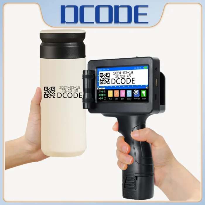DCODE 1755PLUS 12.7mm Portable Printers Handheld Inkjet Printer Text QR Barcode Batch Number Logo Image Date Printing Machine - Image 1