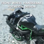 1:18 Ninja hx816 H2R Diecast Motorcycle Model Workable Shork-Absorber Toy For Children Gifts Toy Decoration - Image 3