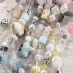 Star Pearl Beaded Phone Chain Phone Charms Hanging Cord Phone Strap Anti-Lost Wrist Strap Mobile Lanyard Phone Pendant - Image 6