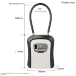 Durable Steel Wire Key Storage Case 4 Digit Code Hanging Design Password Key Box Waterproof Key Organizer Box for Home Security - Image 6