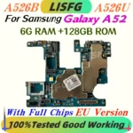 For Samsung Galaxy A52 A526B Motherboard SM-A526B A526U Mainboard 100%Tested Logic board With Android System 5G Full Working