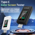 KWS-1902L NEW Type-C Current & Voltage Monitor 4-30V 0-8A Power Meter Tester Digital Colour Screen Meter with Power Off Storage
