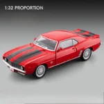 Diecast 1:32 Scale Camaros SS alloy sports car model with sound and light Pullback metal toy car gift children boy miniature - Image 4
