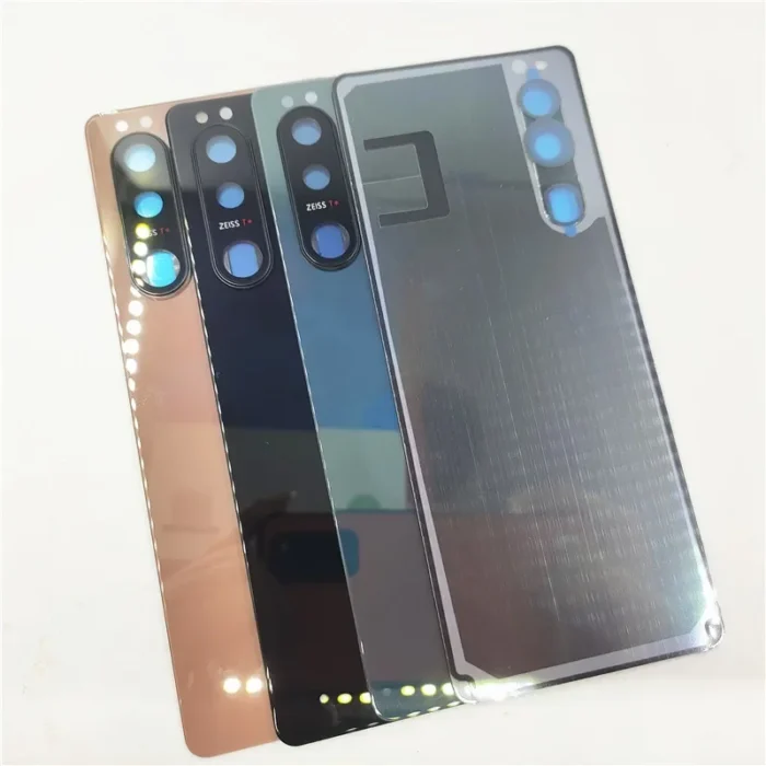 Glass Back Lid Door For Sony Xperia 5 III Hard backshell Cover Rear Housing Panel Case Shell + Camera Lens - Image 1
