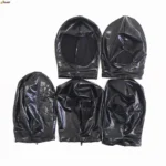 Halloween Latex Hood Mask Leather Fetish Head Hood Sexy Black Cosplay Mask for Women Men Party Role Games Performance Costumes - Image 6