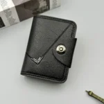 Multi-Slot Card Holder Vintage Small Wallet Women Men Business Bank Credit Card Bag Male Coin Pouch Solid Leather Zipper Wallet - Image 5